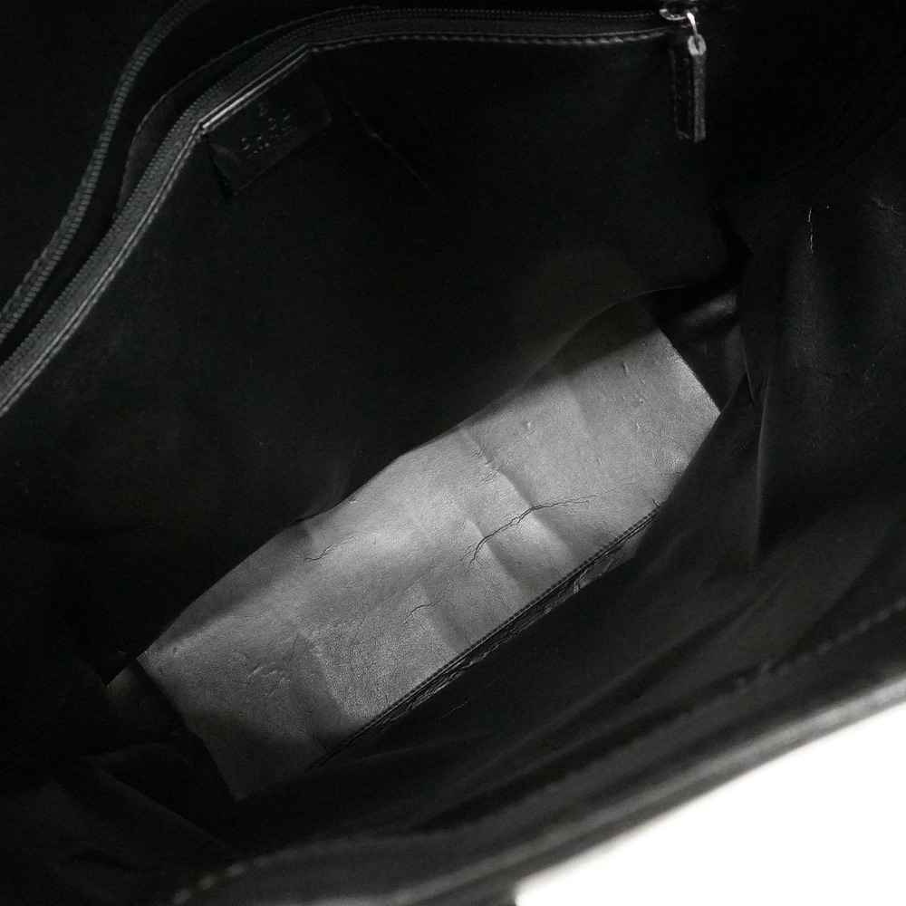 Gucci Tote Bag GG Canvas Black Silver Hardware - Picture 4 of 8